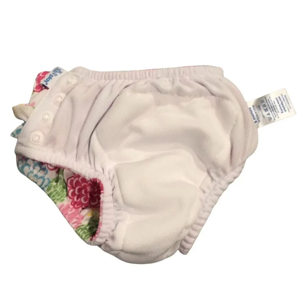 iPlay 6m (10-18lbs) UPF 50+ Floral Print Ruffle Swim Diaper